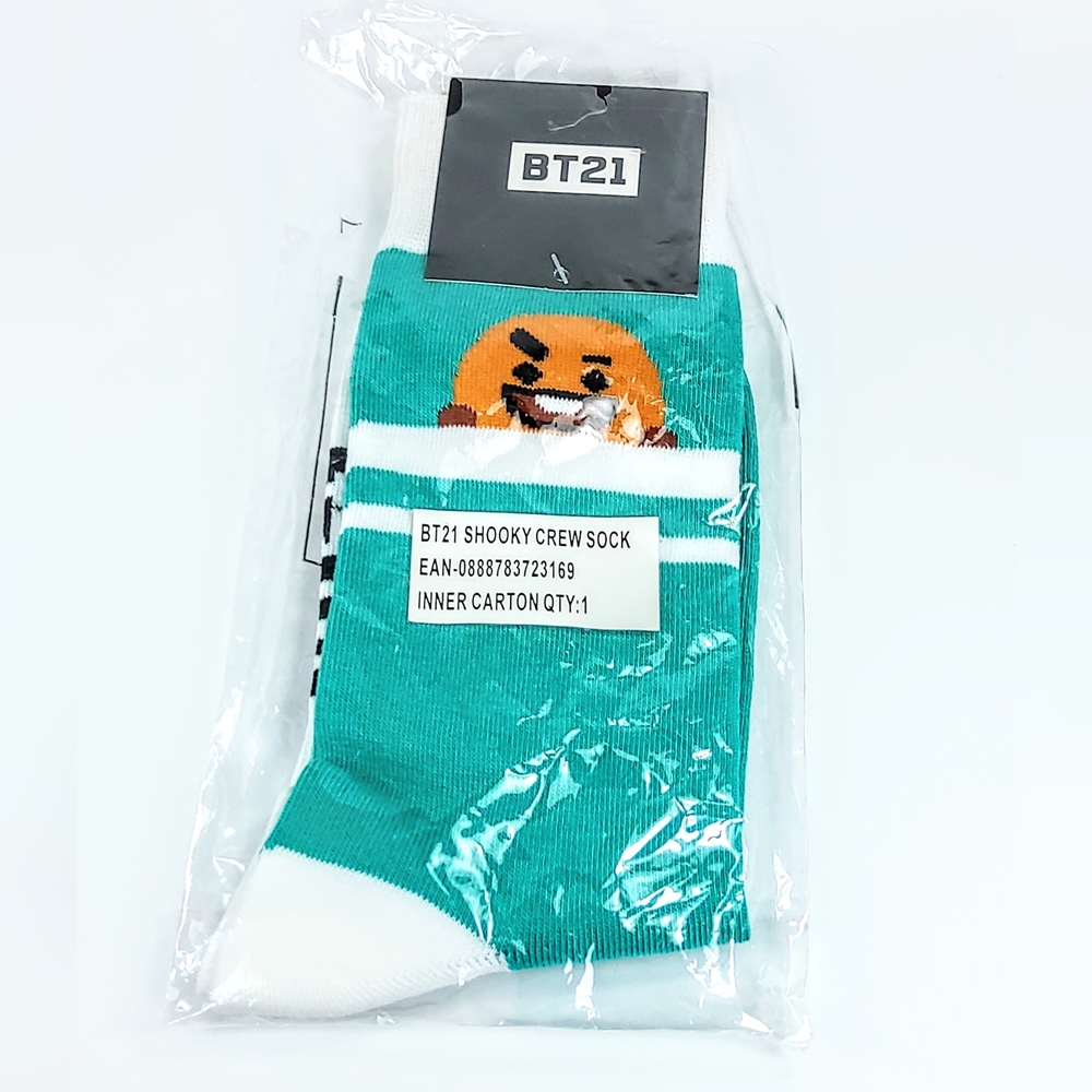 BT21 BTS Line Friends Shooky crew socks New